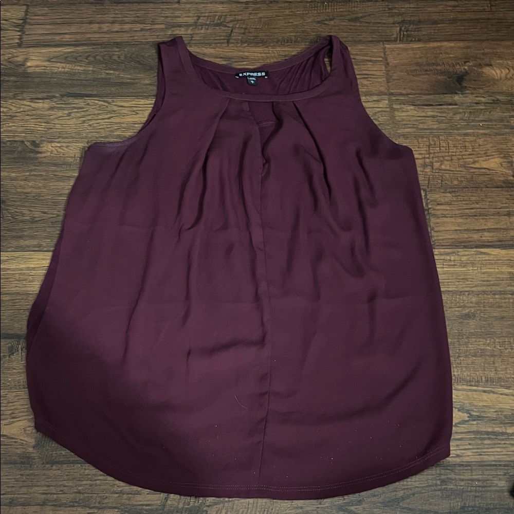 Express Burgundy Sleeveless Blouse